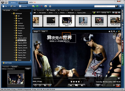 PictoMio 华丽得一塌糊涂的免费3D看图工具 (包含图片浏览、管理与相册制作等功能)