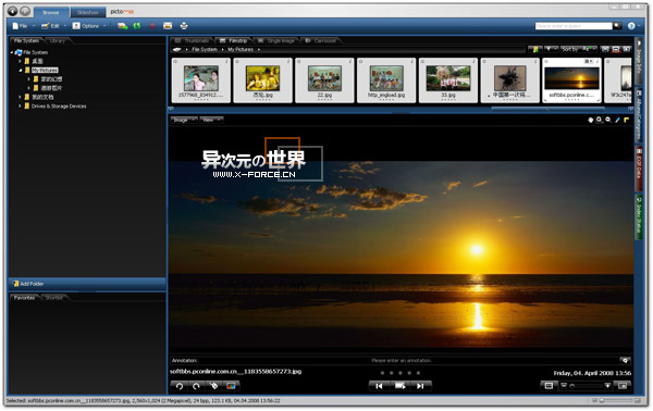 PictoMio 华丽得一塌糊涂的免费3D看图工具 (包含图片浏览、管理与相册制作等功能)