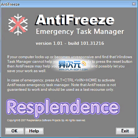 AntiFreeze  不死的任务管理器