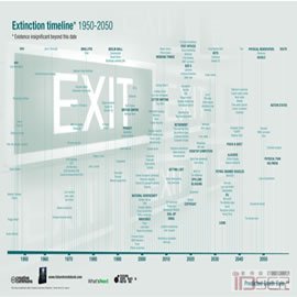 图片是未来事物的消亡时间表(extinction time line)