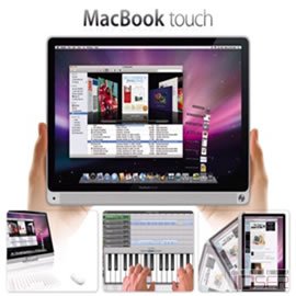 图片是可能的多点触摸人机互动功能的MacBook Touch