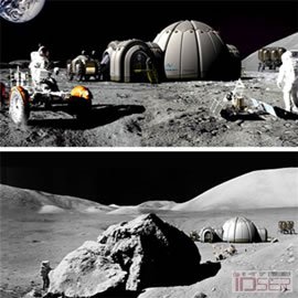 图片是设计室Architects and Vision设计的MoonBase Two(基地二号)半永久性月球基地。