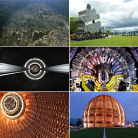 欧洲核能研究所 (CERN， European Organization for Nuclear Research ) 位于瑞士和法国边界的大型强子对撞机 (L