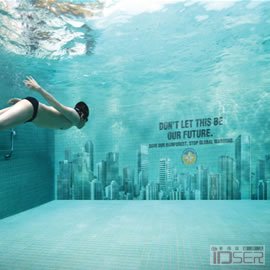 图片是马来西亚拯救热带雨林、阻止全球变暖的环保广告:Don’t let this be our future