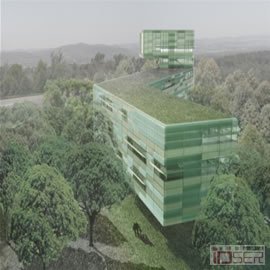 图片是Juan Herreros Architects设计的绿色生态建筑The ITER Complex
