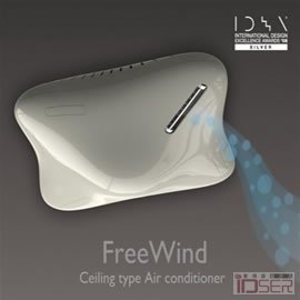 图片是由 Hyun Jin Yoon与Eun Hak Lee联合韩国三星共同设计的一款智能空调Free Wind