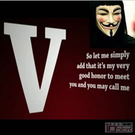 图片是超一流政治电影《 V for Vendetta 》中开场V与EVEY的那段经典对白