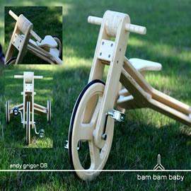 设计师Andrew Grigor设计的婴儿三轮车（Bam Bam Baby trike）
