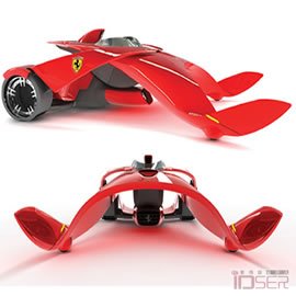 图片是设计师Iman Maghsoudi设计的未来概念Ferrari Monza