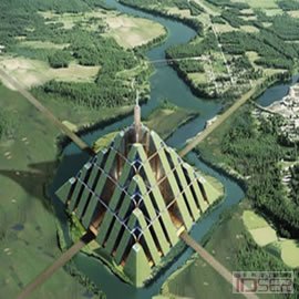 图片是迪拜要建的“金字塔”(Ziggurat)城