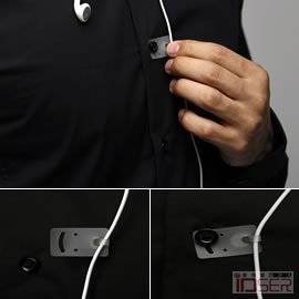 图片是固定耳机连接线的Wire button