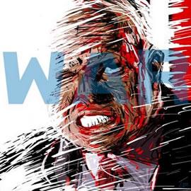 艺术家Zeb Love所做的美国共和党总统候选人John McCain的画像