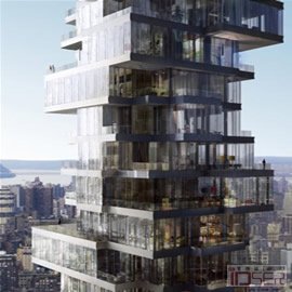 图片是“鸟巢”设计师Herzog & de Meuron在纽约的新作“叠在空中的房子”(houses stacked in the sky)