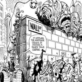 KAL的漫画华尔街金融危机