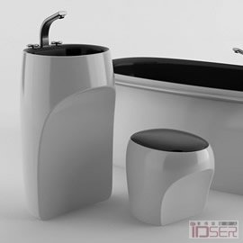 图片是设计师Yar Rassadin设计的取名VOSTOK的浴室系列产品
