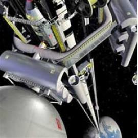 日本科学家构想出的“太空电梯”（Space elevator'）