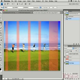 图片是Photoshop CS4的新功能“内容感知缩放”