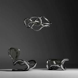 来自设计师Richard X Zawitz与他的同伴共同合作带来的桌子、椅子和吊灯设计组合（Tangle Creations）