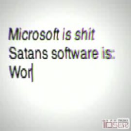 图片是Bold Faces乐队的Microsoft is shit