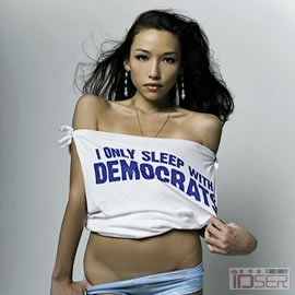 图片是竞选广告(Political Monogamy:I only sleep with DEMOCRATS)