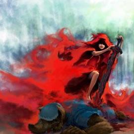 加拿大插图画家Jerry Cai重新演绎的现代版本的小红帽（Little Red Riding Hood ）