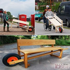 图片是设计师Rogier Martens设计的Mobile Bench