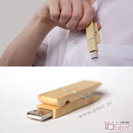 图片是波兰设计室Poor带来的别夹U盘Spinacz