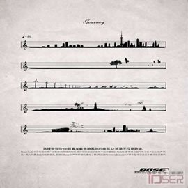 图片是Bose车载音响的广告（Bose: Better sound through research ）