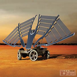 图片是设计师Kim Gu-Han带来的“太阳神”电动车(Helios concept car )