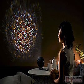 图片是万花筒投影仪（kaleidoscope dome projector）