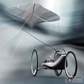 图片是设计师Tsun-Ho Wang, Min-Gyu Jung 和Sung-Je Do设计的Wind Light Vehicle