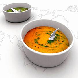 studiobo设计室的“沉没”系列餐具（sinking bowl）