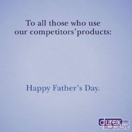 图片是 Durex 的广告: Happy Father