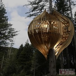 图片是 Pacific Environments Architects 建筑设计室设计的 The Yellow Treehouse Restaurant