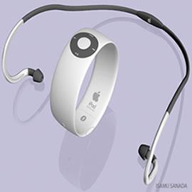 设计师 Isamu Sanada 设计的手镯式概念 iPod Shuffle