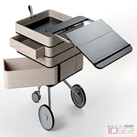 图片是维也纳设计室 Creative industrial objects带来的 CI Desk 移动办公平台。