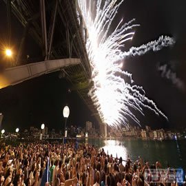 图片是世界各地人们欢庆新年时的360度全景图片