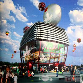 图片是马若龙建筑事务所设计的2010年上海世博会澳门展馆