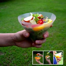 设计师 Gowoon Jeong 设计的可折叠容器(Foldable Bowl)
