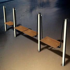 设计师 Sang-Hoon Lee 带来的一个秋千长椅（Swing bench）