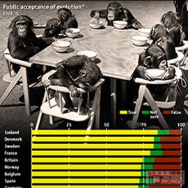 图片是 Belief in evolution