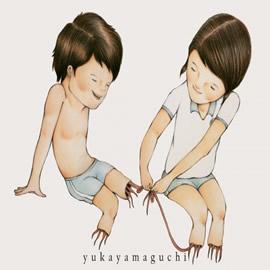 日本神户的画家 Yuka Yamaguchi  的铅笔画 inseparable