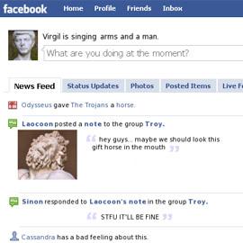 The Aeneid on Facebook