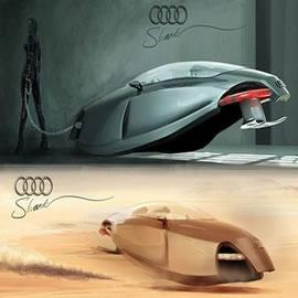 来自设计师 Kazim Doku 的奥迪概念气垫车:鲨鱼(Audi Shark)