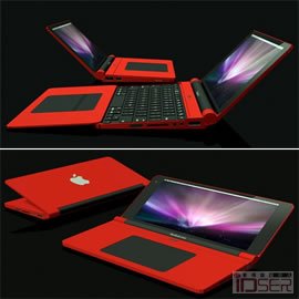 图片是设计师 Isamu Sanada 心中的 MacBook Mini