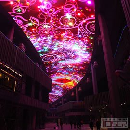 图片是苏州工业园时代广场“世界第一”LED天幕