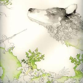 来自画家 Alex Game 的水彩画作品：通往世外桃源之路（Passage to Arcadia）