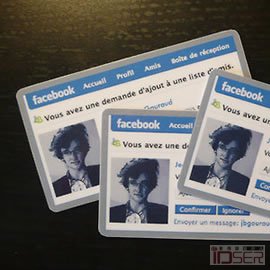 The Facebook-Style Business Cards by Jean-Baptiste Gouraud.