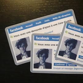 The Facebook-Style Business Cards by Jean-Baptiste Gouraud.