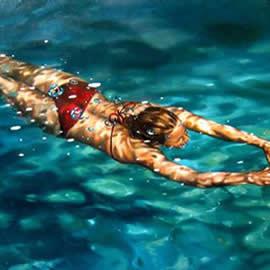 来自艺术家 Eric Zener 的水下油画作品